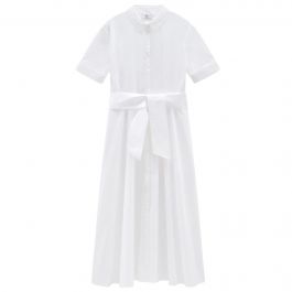 Belted white shirt sales