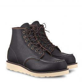 Red wing moc shop toe all black