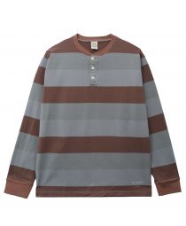 Лонгслив OD 3 Color Henley Wide Border Charcoal