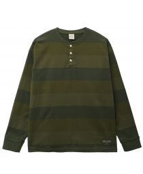 Лонгслив OD 3 Color Henley Wide Border Olive