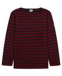 Лонгслив Original Border Boatneck Burgundy/Fade Navy