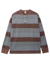 Лонгслив OD 3 Color Henley Wide Border Charcoal