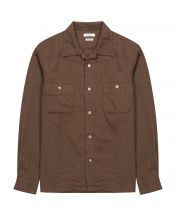 Рубашка Wool Open-Necked Brown