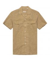 Рубашка Camp Collar Cotton/Linen Beige