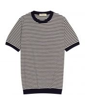 Футболка Ice Cotton Border Crewneck Navy/Off-White
