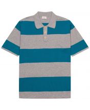 Поло Gilbert Stripe Grey/Turquise