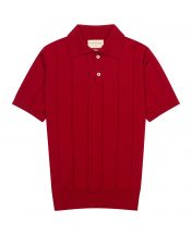 Поло Jacobs Deep Red Punched Stripe