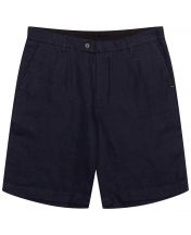 Шорты Double Pleated Linen Washed Navy Iris