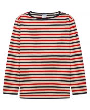 Лонгслив HDCS Boatneck Border Basque Natural/Old Red/Navy