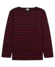 Лонгслив Original Border Boatneck Burgundy/Fade Navy