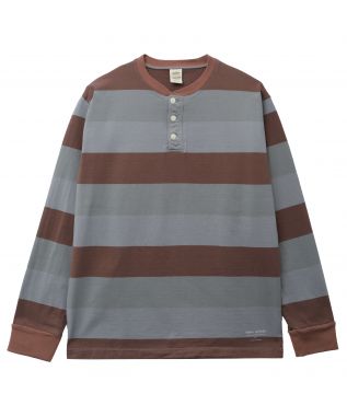 Лонгслив OD 3 Color Henley Wide Border Charcoal