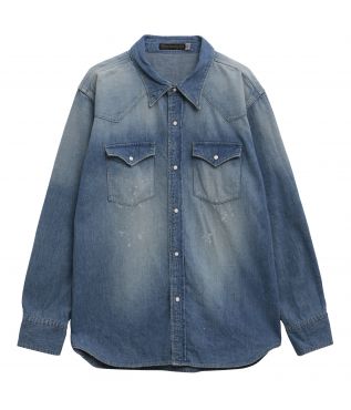 Рубашка Denim Western Hand Wash Indigo Blue