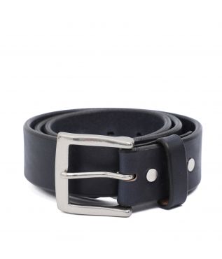 Ремень Indigo Dyed Kurozan Leather Silver
