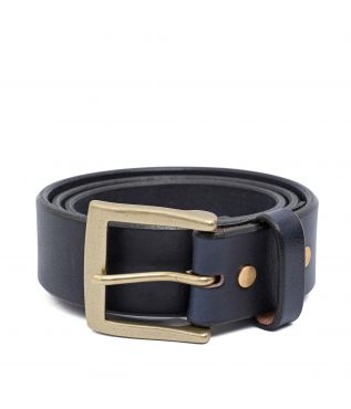 Ремень Indigo Dyed Kurozan Leather Gold