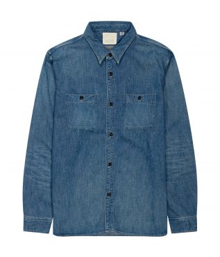 Рубашка Denim Work Hand Wash Indigo Blue