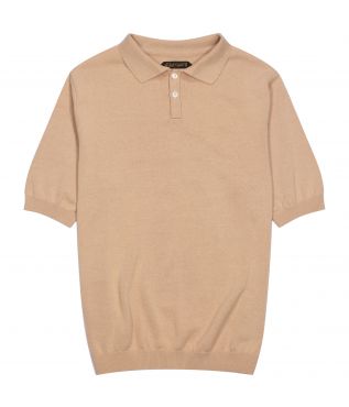 Поло Knit Cotton/Linen Beige