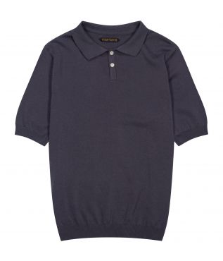 Поло Knit Cotton/Linen Navy