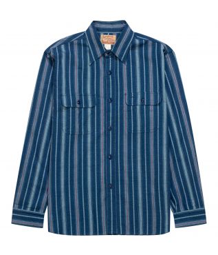 Рубашка Native American Indigo Stripe Blue