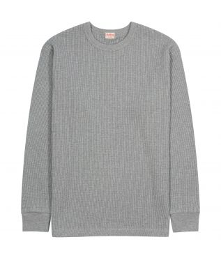Лонгслив Super Heavy Waffle Crewneck Heather Gray