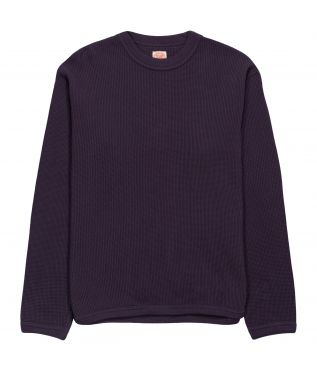 Лонгслив Heavyweight Waffle Eggplant