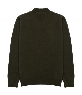 Свитер Cashmere/Silk Wool Mockneck Moss Green