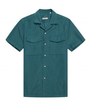 Рубашка Camp Collar Cotton Turquoise