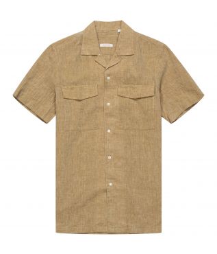 Рубашка Camp Collar Cotton/Linen Beige
