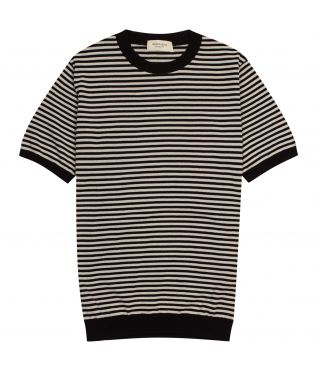 Футболка Ice Cotton Border Crewneck Black/Light Gray