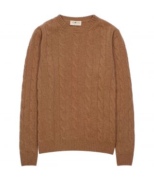 Свитер Wool Cable Knit Crew Neck Naturale