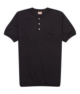 Футболка Flat Seam Heavyweight Henley Ink Black