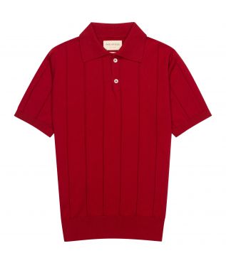 Поло Jacobs Deep Red Punched Stripe