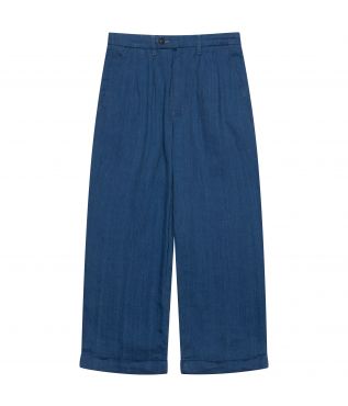 Брюки High Count 2-Tick Wide Linen Indigo