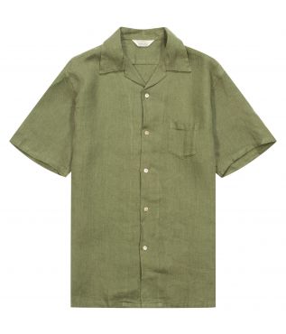 Рубашка Open Collar Linen Olive Drab