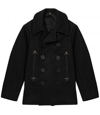Пальто William Gibson x Buzz Rickson's Wool Pea Coat Black