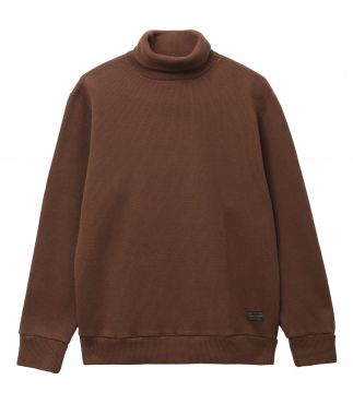 Лонгслив Naval High Neck Brown