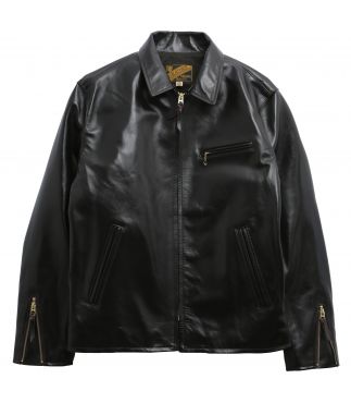 Куртка Vintage Horse Light Single Breasted Leather Black