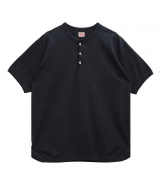 Футболка Flat Seam Heavyweight Henley Ink Black