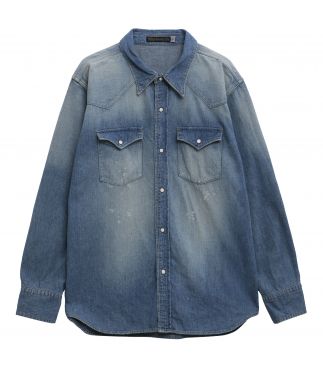 Рубашка Denim Western Hand Wash Indigo Blue