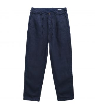 Брюки Tapered 2-Tuck Linen Navy