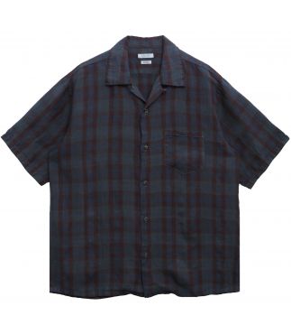 Рубашка Linen Open Collar Navy