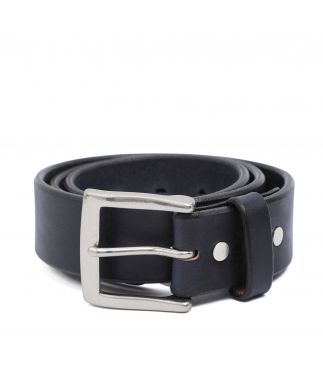 Ремень Indigo Dyed Kurozan Leather Silver