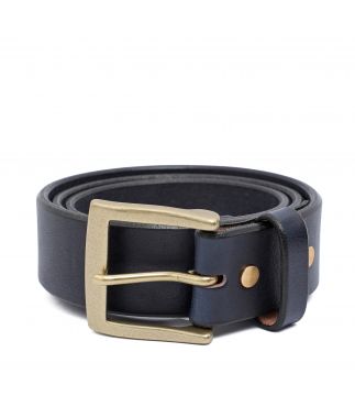 Ремень Indigo Dyed Kurozan Leather Gold