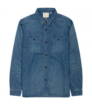 Рубашка Denim Work Hand Wash Indigo Blue