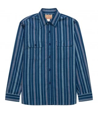 Рубашка Native American Indigo Stripe Blue