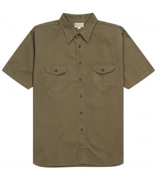 Рубашка Short Work Herringbone Olive