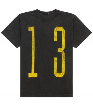 Футболка Unlucky Number Pigment Dyed Black/Yellow