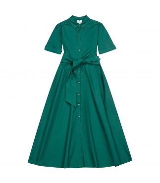 Платье Belted Poplin Shirt Evergreen