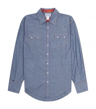 Рубашка Western Relaxed Fit Blue/Yellow Line Wash
