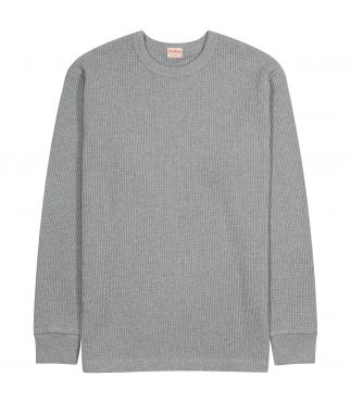 Лонгслив Super Heavy Waffle Crewneck Heather Gray