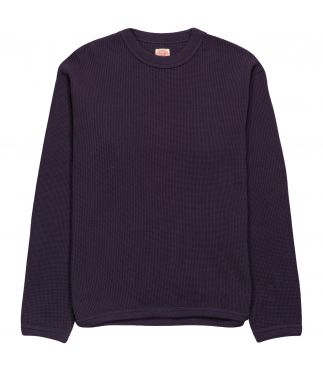 Лонгслив Heavyweight Waffle Eggplant
